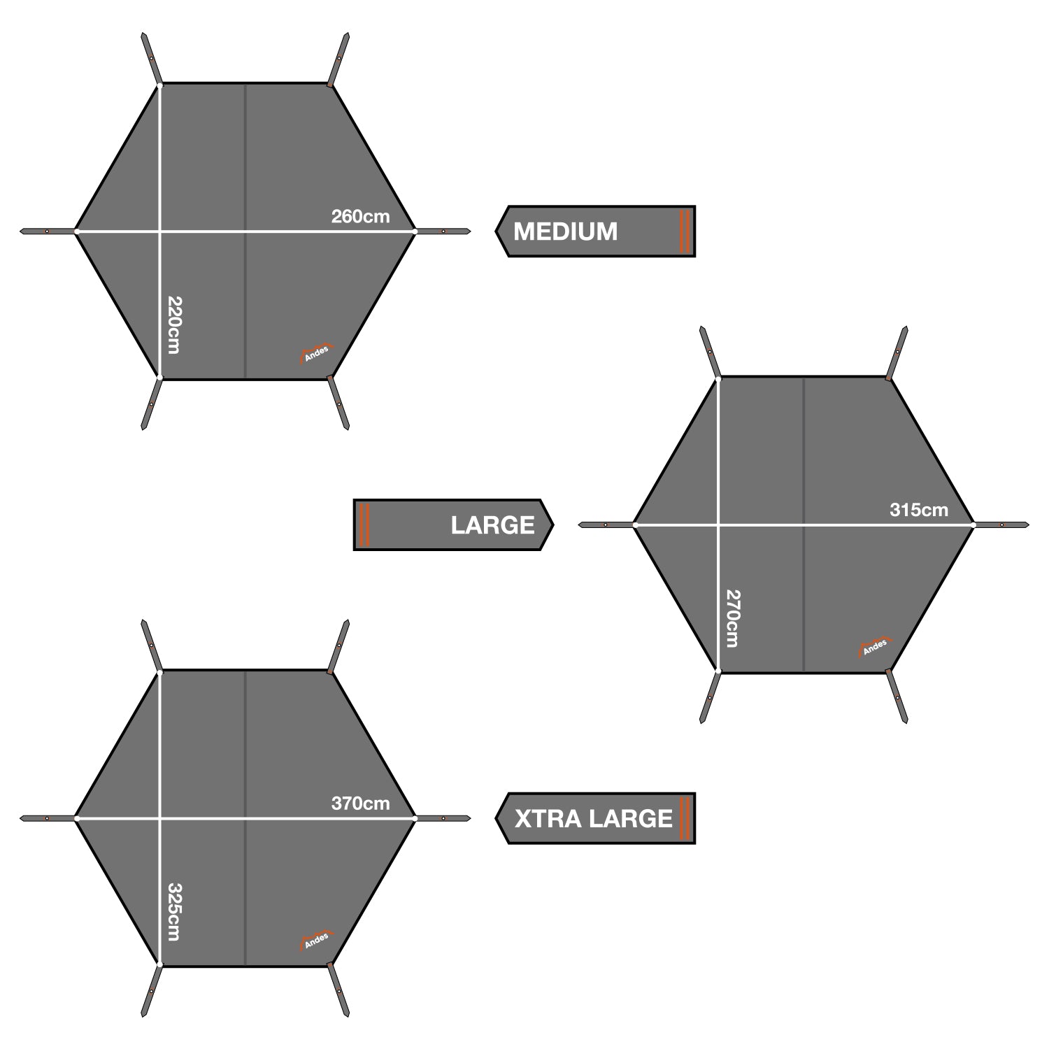 Andes Waterproof Camping Tent/Awning Groundsheet, Multi Purpose Tarpaulin