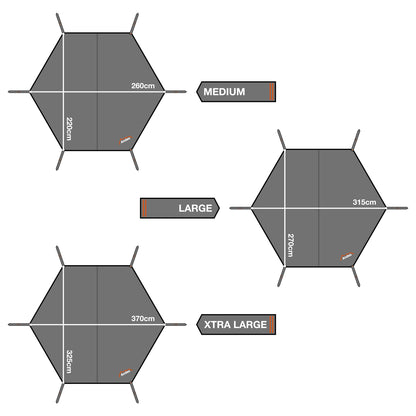 Andes Waterproof Camping Tent/Awning Groundsheet, Multi Purpose Tarpaulin