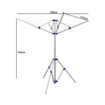 Andes 4 Arm Aluminium Rotary Camping Clothes Airer 16m Washing Line Drying Rack