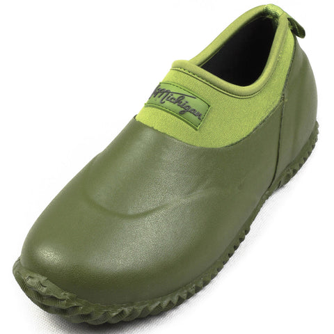 Michigan Green Neoprene Garden Boots Slip On Waterproof Outdoor Shoe