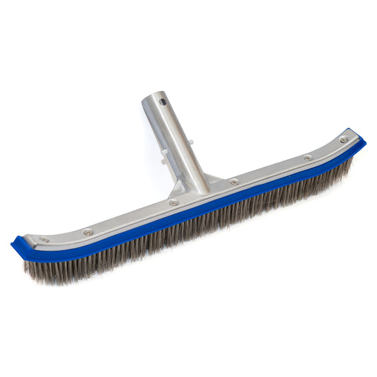 Woodside 18†Aluminium Swimming Pool Cleaning Brush Head Stainless Steel Bristles