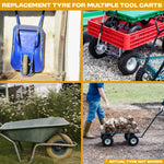 Woodside 14†Replacement Wheelbarrow Wheel, Heavy Duty Puncture Proof Tyre