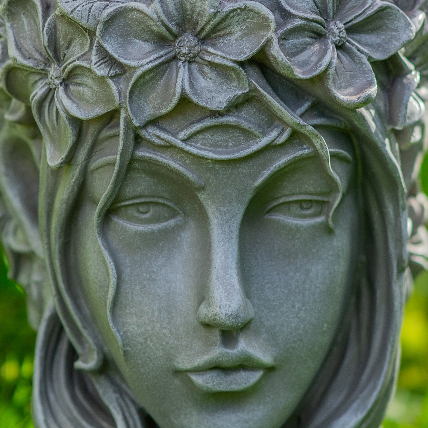 Woodside Garden Goddess Head Planter Decorative Indoor/Outdoor Plant Pot Statue