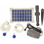 Woodside Solar Powered Oxygenator Pond Water Oxygen Pump 2 Air Stone Aerator
