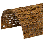 Woodside Rabbit/Guinea Pig Wicker Bridge, Wooden Pet Shelter for Small Animals