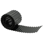 Woodside Metal Garden Border Edging 5m x 16.5cm Decorative Black Finish for Lawn/Pathways