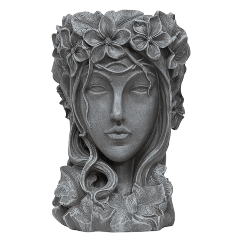 Woodside Garden Goddess Head Planter Decorative Indoor/Outdoor Plant Pot Statue