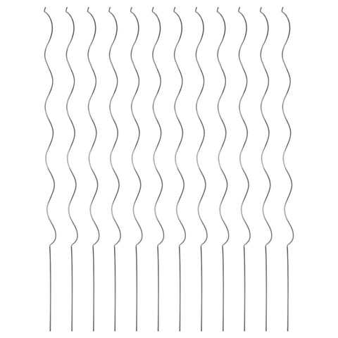 Woodside Climbing Tomato Plant Spiral Support Stakes, Galvanised Steel, Pack of 12