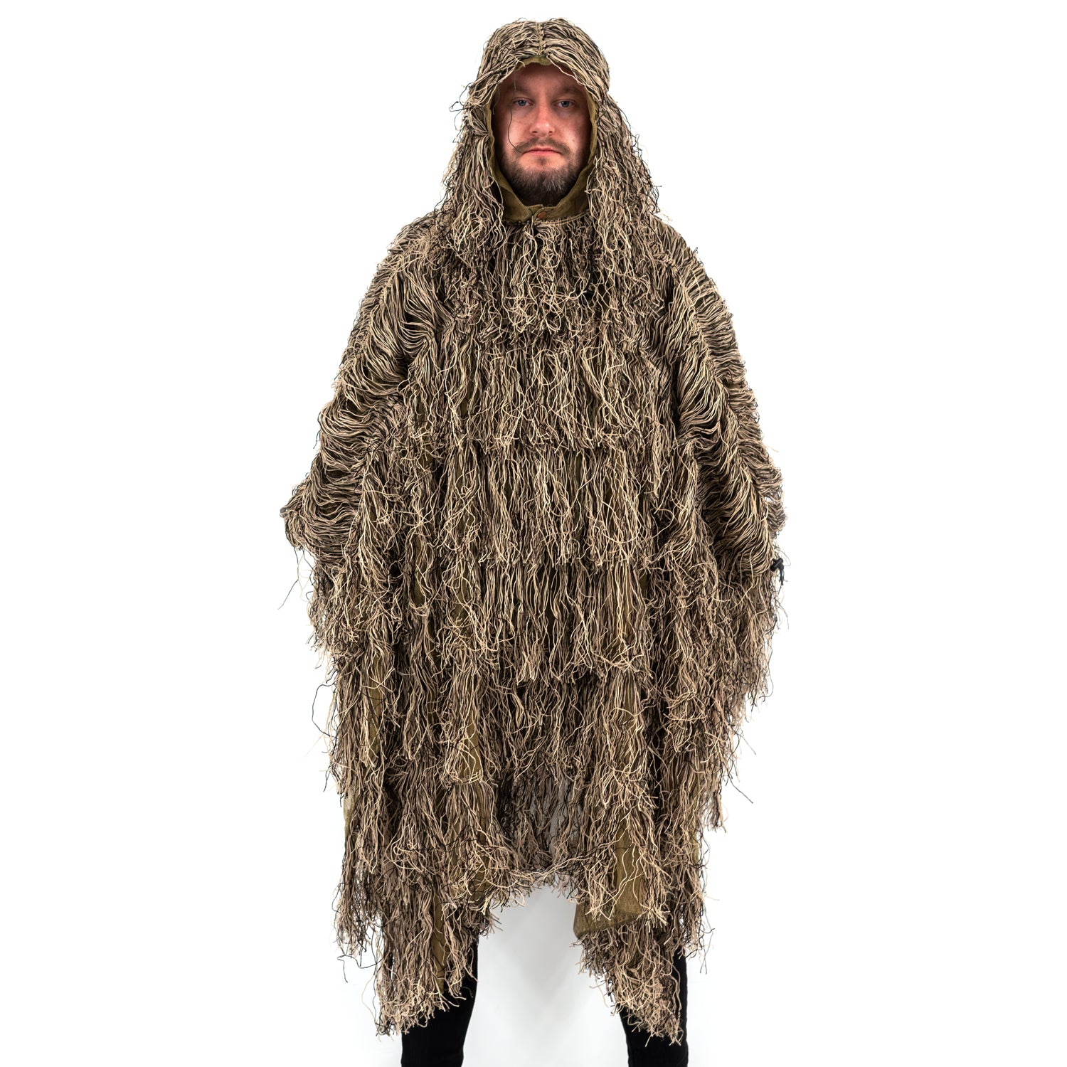 Nitehawk Woodland Camouflage Ghillie Suit Cloak/Poncho for Hunting & Paintball