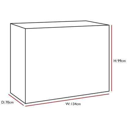 Woodside Black 2 Seater Outdoor Garden Bench Cover 1.34m x 0.7m x 0.99m