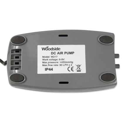 Woodside Solar Powered Oxygenator Pond Water Oxygen Pump 2 Air Stone Aerator