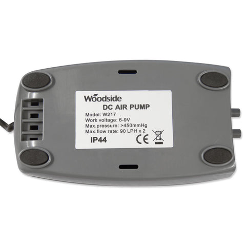 Woodside Solar Powered Oxygenator Pond Water Oxygen Pump 2 Air Stone Aerator