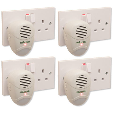4 x Plug-In Mouse/Rat/Rodent Repeller Ultrasonic Repellent Pest Deterrent