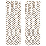 Woodside 1.8m x 60cm Wooden Wicker Garden Trellis, Climbing Plant Support 2 Pack