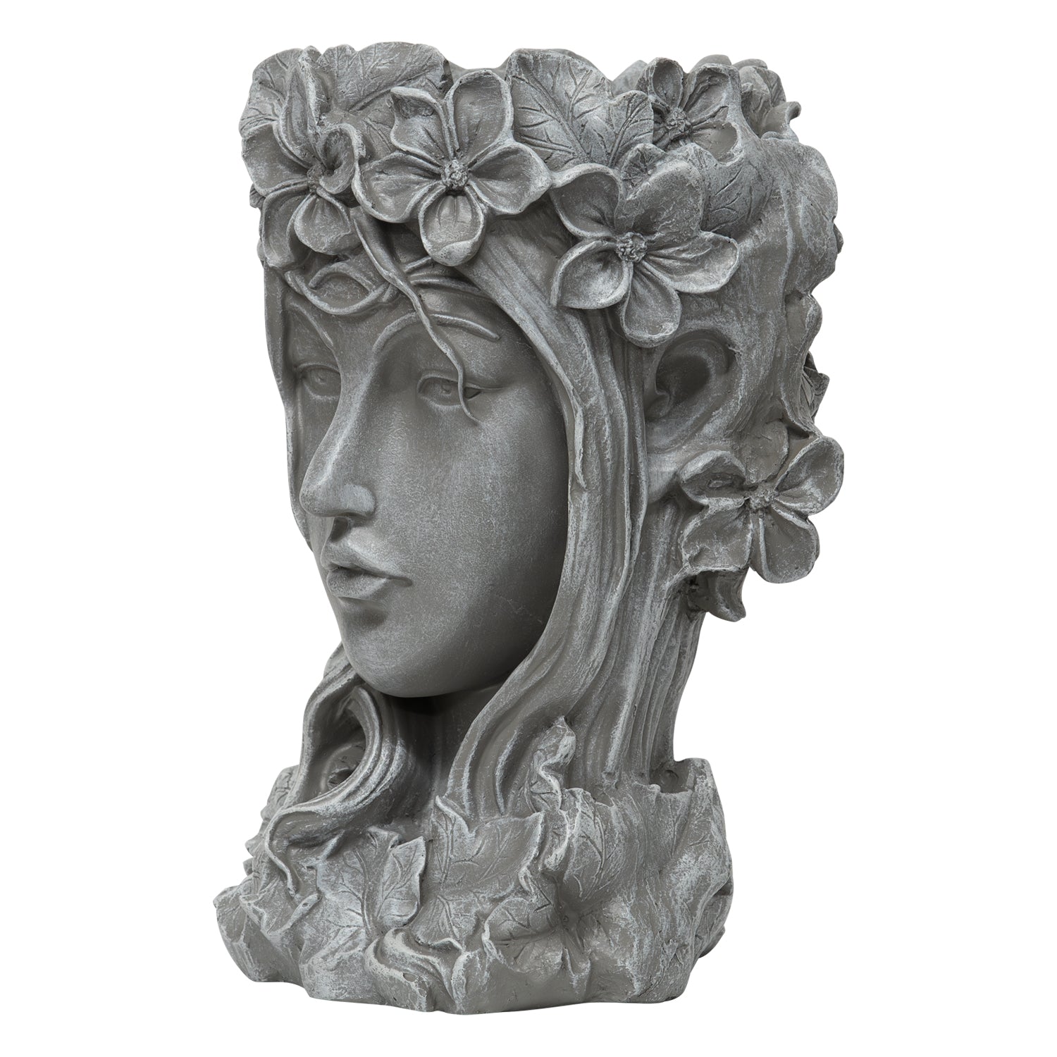 Woodside Garden Goddess Head Planter Decorative Indoor/Outdoor Plant Pot Statue