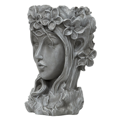 Woodside Garden Goddess Head Planter Decorative Indoor/Outdoor Plant Pot Statue