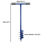 Woodside Manual Garden Earth Auger 150mm Fence Post Hole Digger Hand Drill