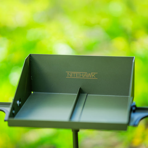 Nitehawk Hunting Hide Tray – Durable Steel Ammo Tray with Hooks & Divider