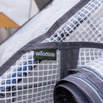 Woodside Large Walk-in Greenhouse with Netted PE Cover 4 Shelves Steel Frame