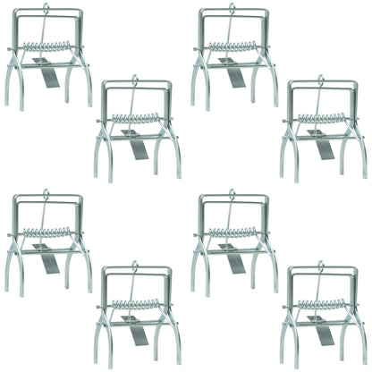 8 Pack of Woodside Heavy Duty Mole Claw Scissor Talpex Traps Fast Humane Kill