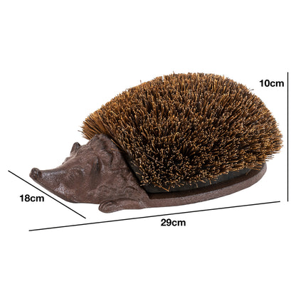 Woodside Cast Iron Hedgehog Boot Brush & Scraper