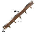 Woodside 5m Steel Lawn Border Edging - Set Rust Finish – Flexible Rustic Garden Border with Spikes