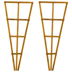 Woodside 1.2m Wooden Garden Fan Trellis, Climbing Plant/Flower Support  - 2 Pack