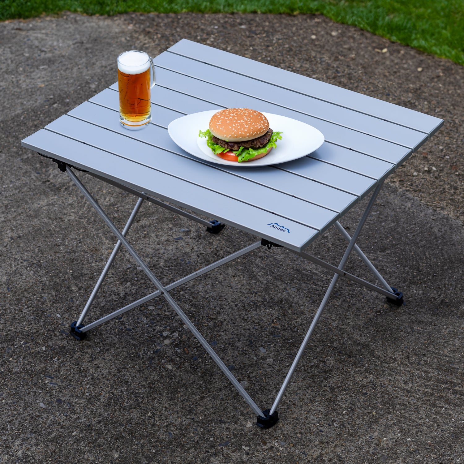 Andes Portable Folding Aluminium Camping Table Outdoor Picnic Beach Table