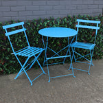 Woodside Aylsham Outdoor Garden Patio Folding Table & Chair Bistro Set 6 Colours