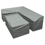 Woodside Grey L Shape Outdoor Dining Waterproof Patio Set Cover Rattan