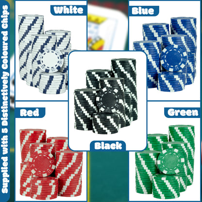 Wollowo 300 Piece Texas Hold’em Poker Set Complete Casino Game Kit with Aluminium Carry Case