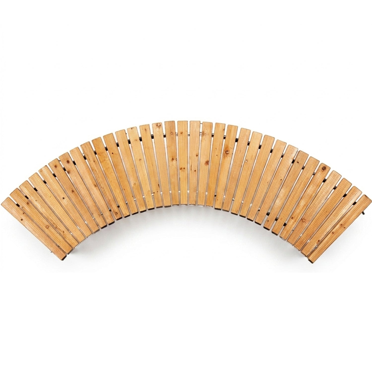 Woodside 6ft Curved Roll Out Garden Walkway – Flexible Fir Wood Pathway for Lawns & Borders