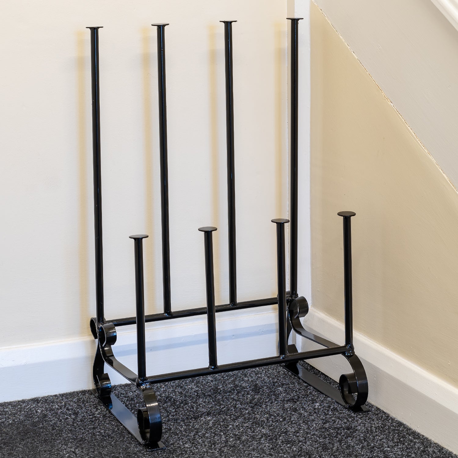 Woodside Steel Wellington Boot Rack/Walking Boot Storage Stand, Indoor & Outdoor