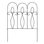 Woodside Felbrigg Metal Garden Border Edging, Outdoor Lawn Fencing, 3m Total Length, Pack of 5