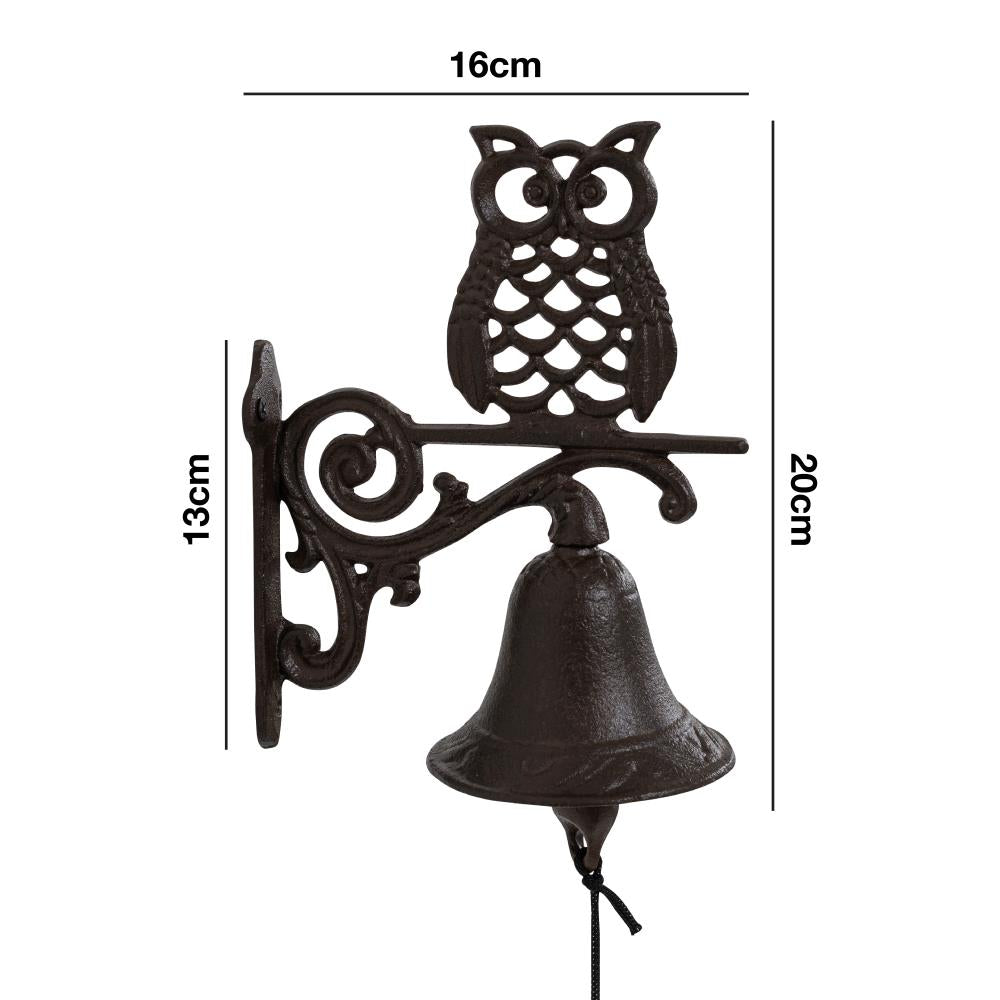 Woodside Cast Iron Wall Mounted Doorbell Vintage/Antique Design for Garden & Home