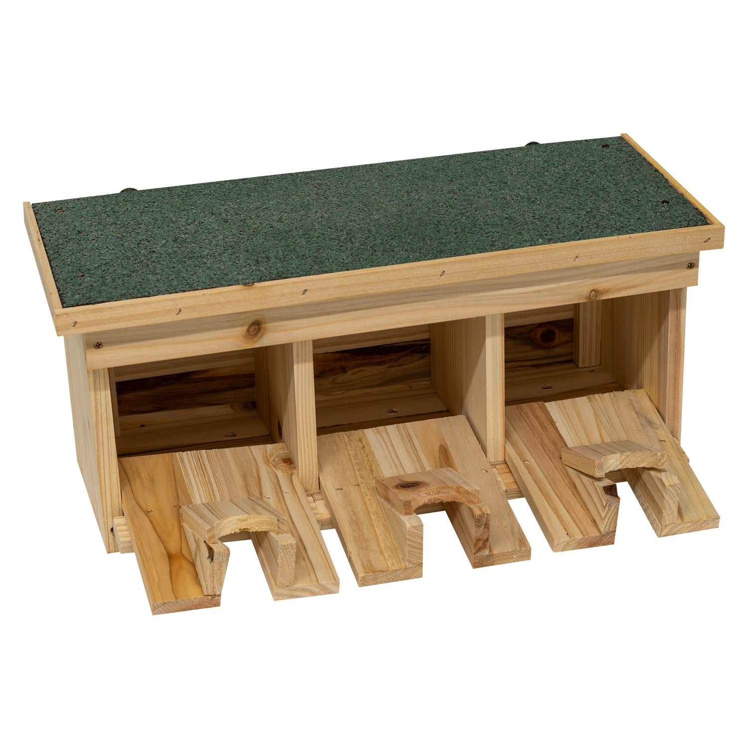 Woodside Wooden Nesting Wild Bird Box, Sparrow Colony Terrace, Removable Fronts