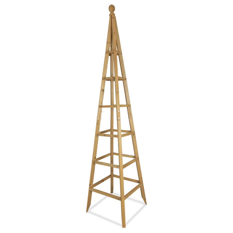Woodside Wooden Garden Obelisk Pyramid Plant Support Trellis Climbing Frame