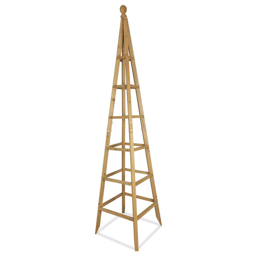 Woodside Wooden Garden Obelisk Pyramid Plant Support Trellis Climbing Frame