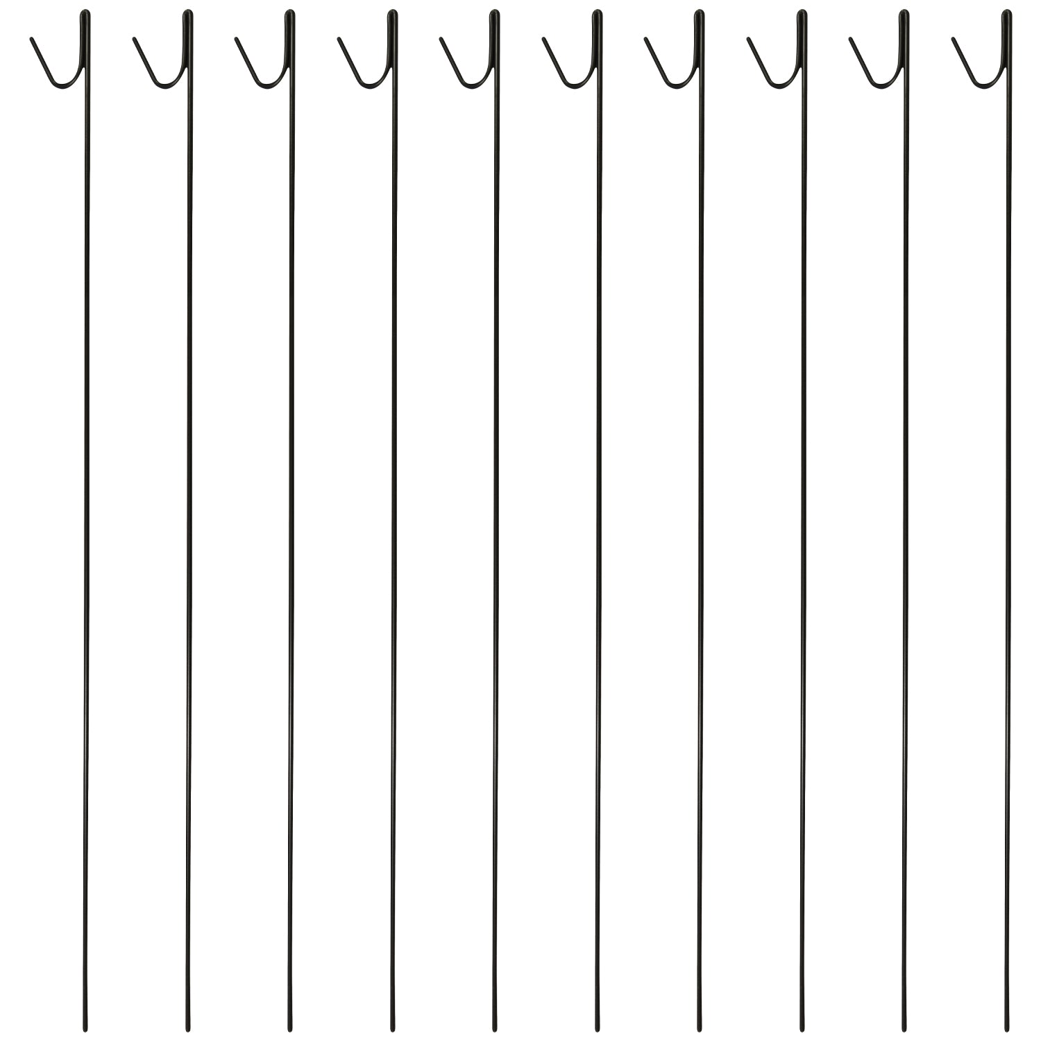 Woodside Pack of 10 8mm x 135cm Metal Barrier Safety Netting Fence Pins/Stakes