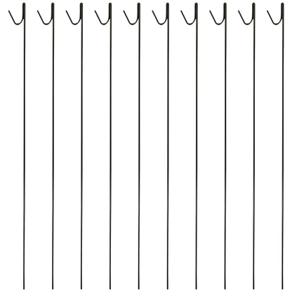 Woodside Pack of 10 8mm x 135cm Metal Barrier Safety Netting Fence Pins/Stakes