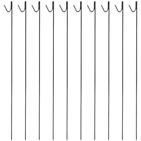 Woodside Pack of 10 8mm x 135cm Metal Barrier Safety Netting Fence Pins/Stakes