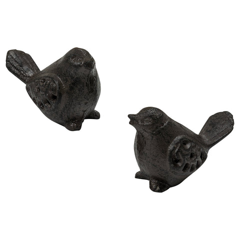 Woodside Cast Iron Bird Sculpture Indoor/Outdoor Home/Garden Ornaments Pack of 2