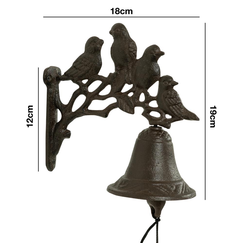 Woodside Cast Iron Wall Mounted Doorbell Vintage/Antique Design for Garden & Home