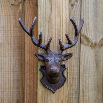 Woodside Cast Iron Wall Mounted Deer/Stag/Reindeer Head Decoration Sculpture