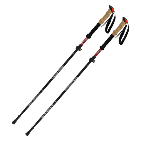 Andes Telescopic Walking/Hiking/Trekking Poles, 2 Pack, Unisex, 3 Section