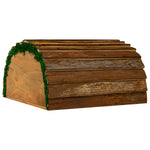 Woodside Hedgehog House & Nesting Material Kit – Wooden Garden Hedgehog Home with Natural Straw Bedding