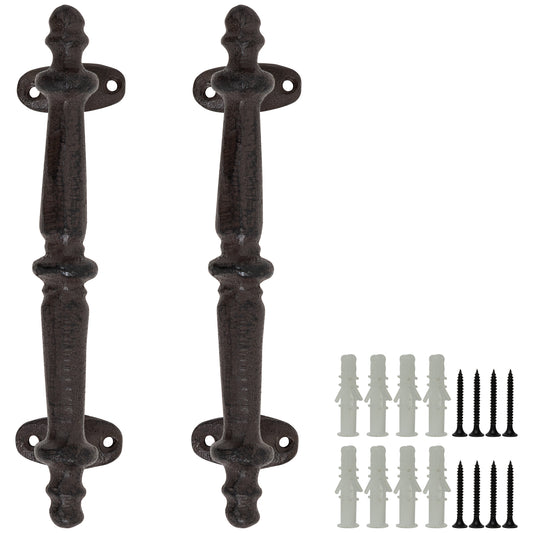 Woodside Cast Iron Heavy Duty Vintage Cupboard Door Pull Handles, Pack of 2