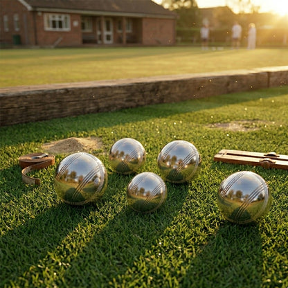 Woodside 8pc French Boules Garden Game Set with Carry Case – Outdoor Family Game