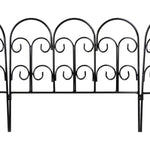 Woodside Decorative Garden Border Lawn Edging Steel Fence 10 Pack