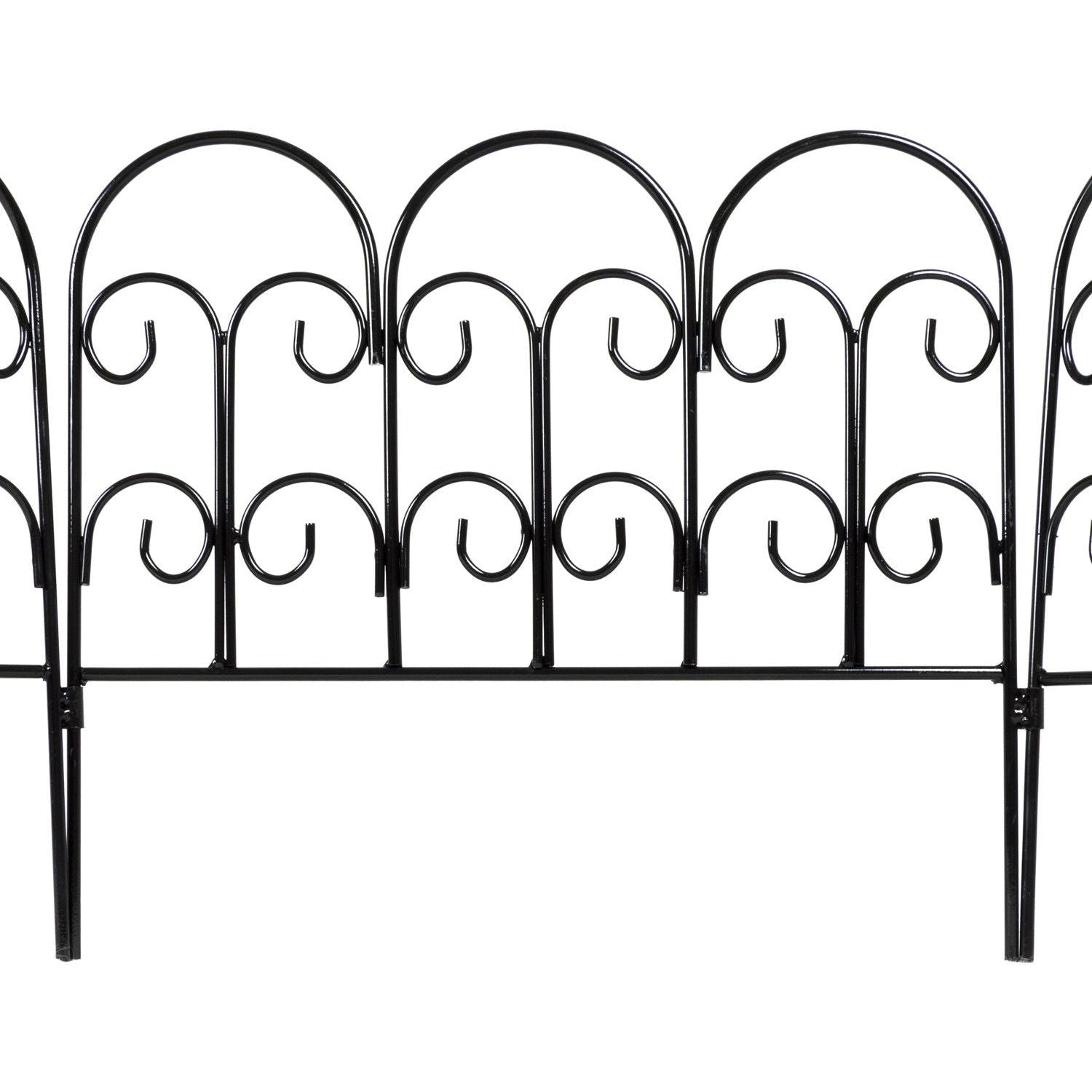 Woodside Decorative Garden Border Lawn Edging Steel Fence 10 Pack
